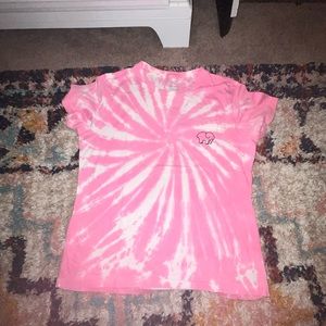 ivory ella branded pink and white tie dye t shirt. size large. never worn
